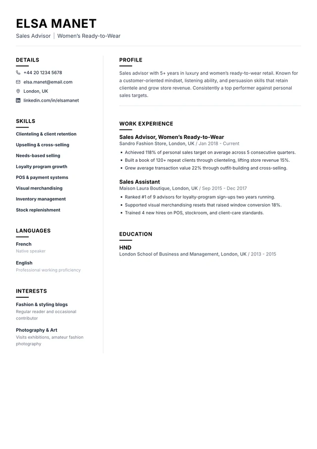 Graphite resume template
